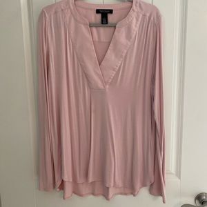 White House Black Market shirt tunic Womens size large pink